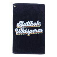 Butthole Whisperer Sarcastic Jokes Retro Funny Sarcastic Golf Towel