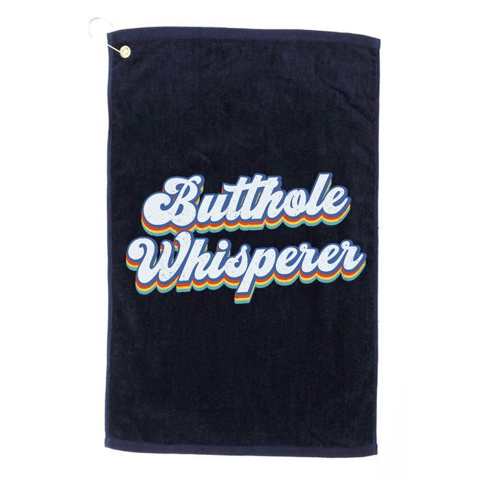 Butthole Whisperer Sarcastic Jokes Retro Funny Sarcastic Golf Towel
