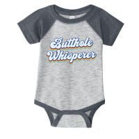 Butthole Whisperer Sarcastic Jokes Retro Funny Sarcastic Infant Baby Jersey Bodysuit