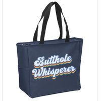 Butthole Whisperer Sarcastic Jokes Retro Funny Sarcastic Zip Tote Bag