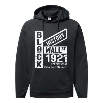 Black Wall Street Black Wealth Tulsa 1921 Race Massacre Performance Fleece Hoodie