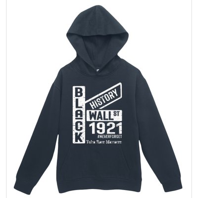 Black Wall Street Black Wealth Tulsa 1921 Race Massacre Urban Pullover Hoodie