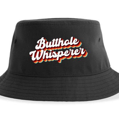 Butthole Whisperer Sarcastic Jokes Retro Funny Gift Sustainable Bucket Hat