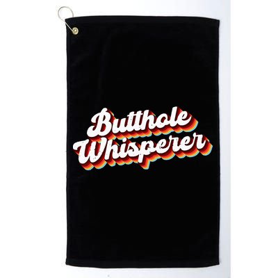 Butthole Whisperer Sarcastic Jokes Retro Funny Gift Golf Towel