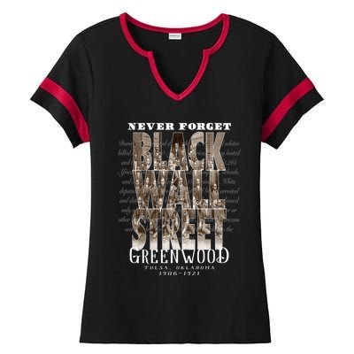 Black Wall Street Tonal Vintage Tulsa Oklahoma Black History Gift Ladies Halftime Notch Neck Tee