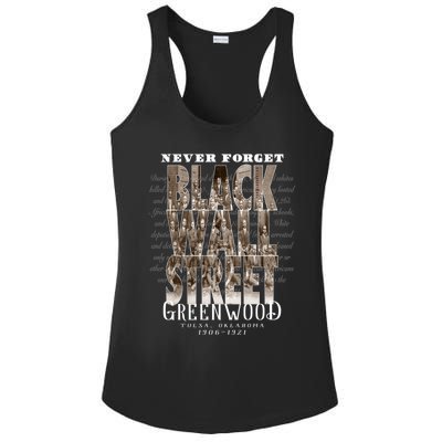 Black Wall Street Tonal Vintage Tulsa Oklahoma Black History Gift Ladies PosiCharge Competitor Racerback Tank