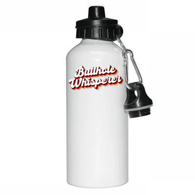 Butthole Whisperer Sarcastic Jokes Retro Funny Aluminum Water Bottle