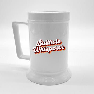 Butthole Whisperer Sarcastic Jokes Retro Funny Beer Stein