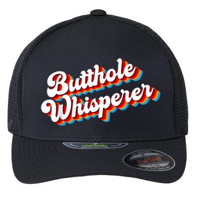 Butthole Whisperer Sarcastic Jokes Retro Funny Flexfit Unipanel Trucker Cap