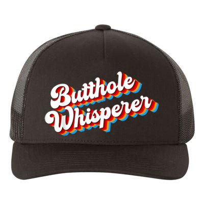 Butthole Whisperer Sarcastic Jokes Retro Funny Yupoong Adult 5-Panel Trucker Hat