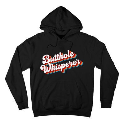 Butthole Whisperer Sarcastic Jokes Retro Funny Hoodie