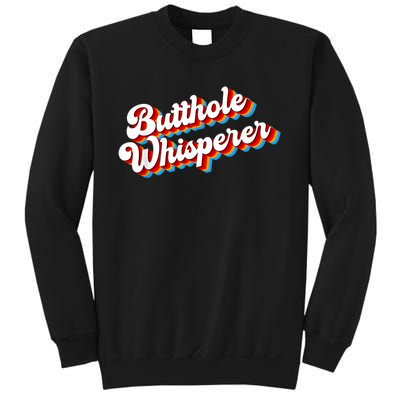 Butthole Whisperer Sarcastic Jokes Retro Funny Sweatshirt