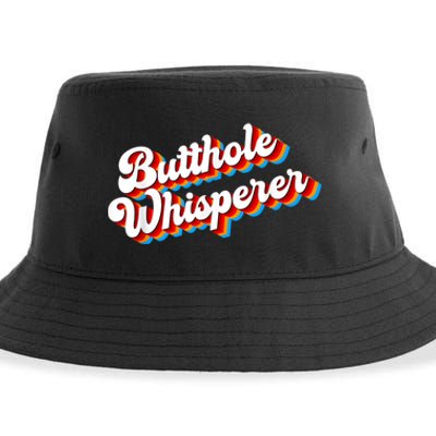 Butthole Whisperer Sarcastic Jokes Retro Funny Sustainable Bucket Hat