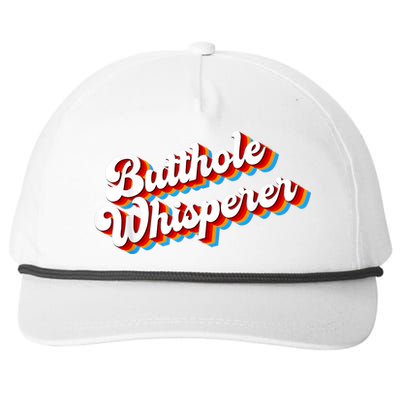 Butthole Whisperer Sarcastic Jokes Retro Funny Snapback Five-Panel Rope Hat