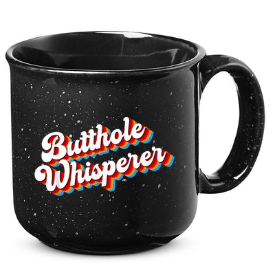 Butthole Whisperer Sarcastic Jokes Retro Funny 15oz Campfire Ceramic Mug