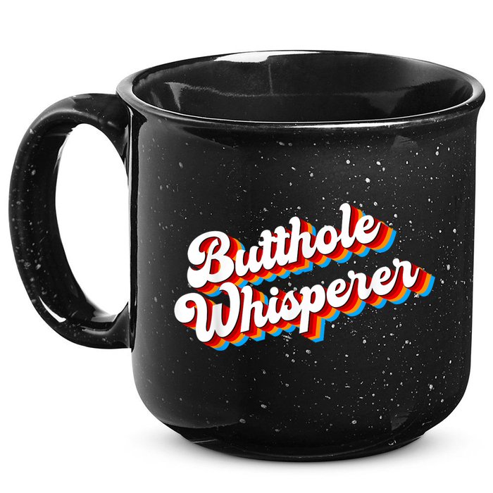 Butthole Whisperer Sarcastic Jokes Retro Funny 15oz Campfire Ceramic Mug