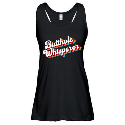 Butthole Whisperer Sarcastic Jokes Retro Funny Ladies Essential Flowy Tank