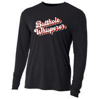 Butthole Whisperer Sarcastic Jokes Retro Funny Cooling Performance Long Sleeve Crew