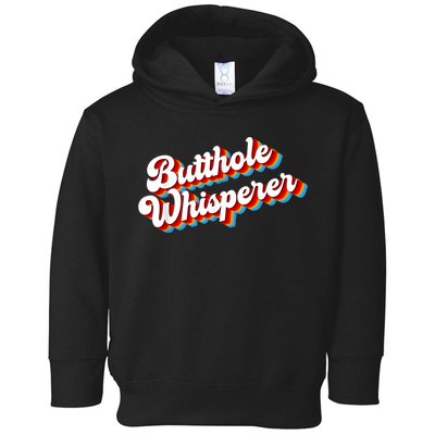 Butthole Whisperer Sarcastic Jokes Retro Funny Toddler Hoodie