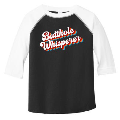 Butthole Whisperer Sarcastic Jokes Retro Funny Toddler Fine Jersey T-Shirt
