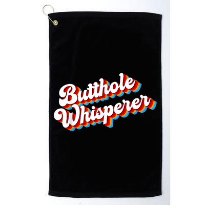 Butthole Whisperer Sarcastic Jokes Retro Funny Golf Towel