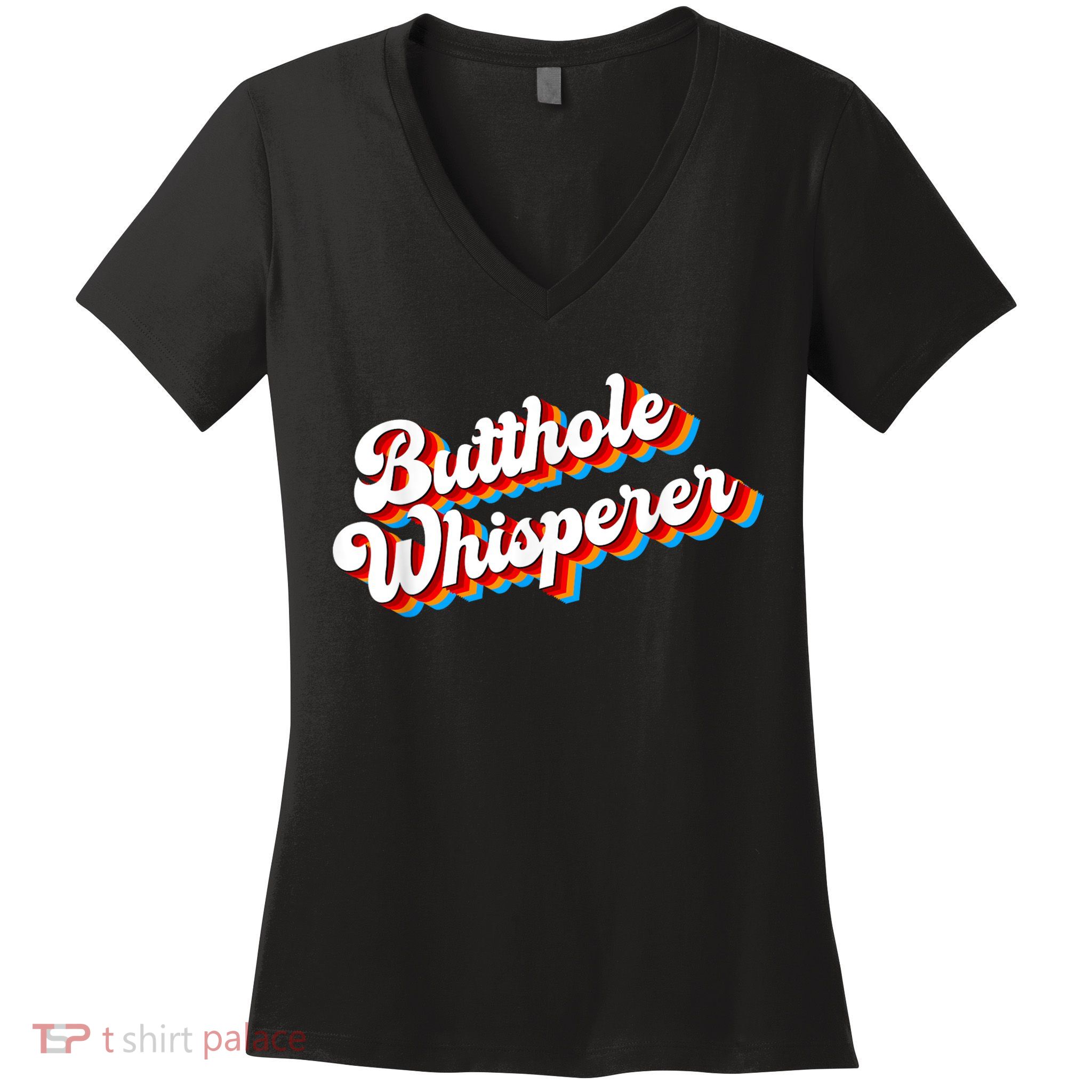 Butthole Whisperer Sarcastic Jokes Retro Funny Women's V-Neck T-Shirt