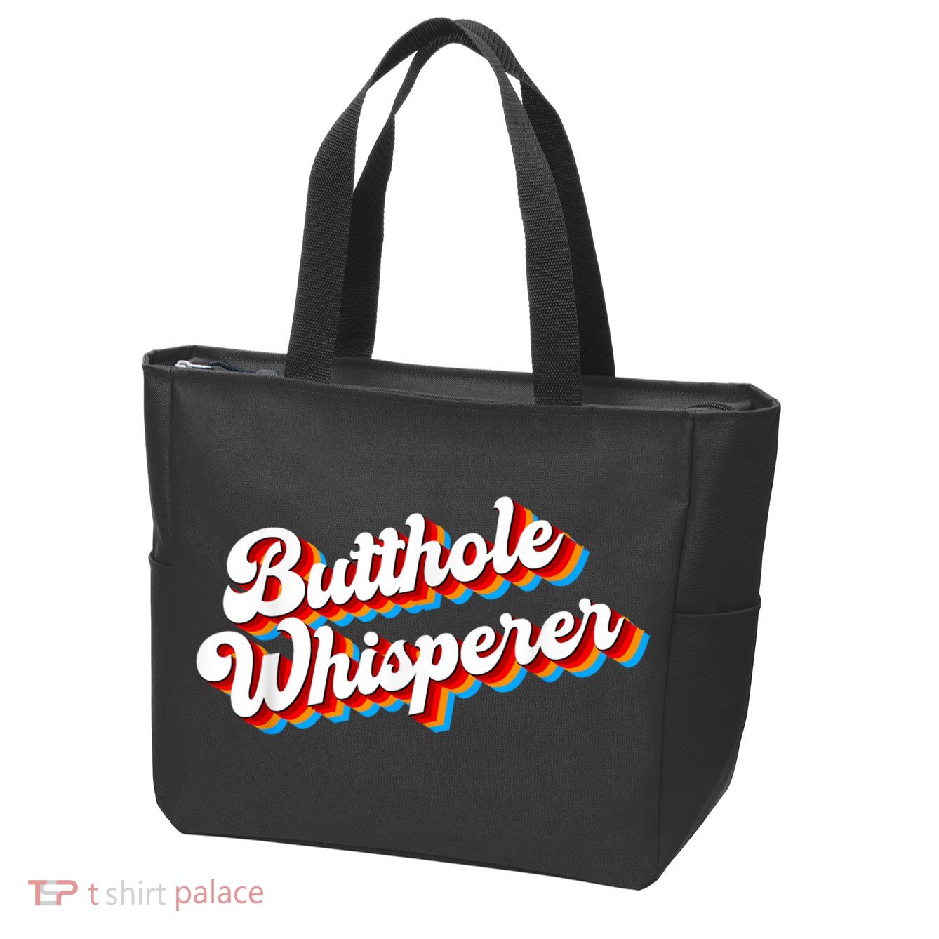 Butthole Whisperer Sarcastic Jokes Retro Funny Zip Tote Bag