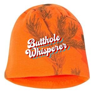 Butthole Whisperer Sarcastic Jokes Retro Funny Kati - Camo Knit Beanie