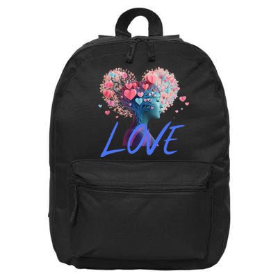 Beautiful Woman Send Love Form Heart To Family Boyfriend 16 in Basic Backpack