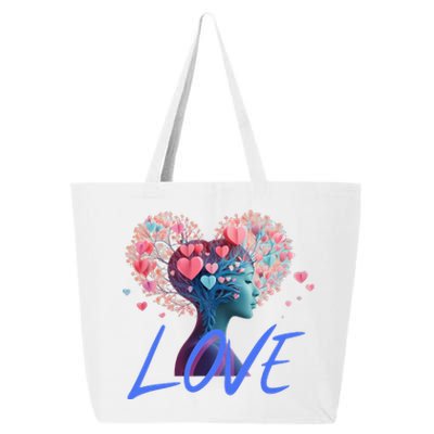 Beautiful Woman Send Love Form Heart To Family Boyfriend 25L Jumbo Tote