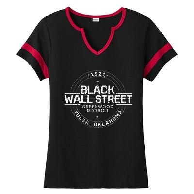 Black Wall Street Greenwood District Tulsa Oklahoma 1921 Ladies Halftime Notch Neck Tee