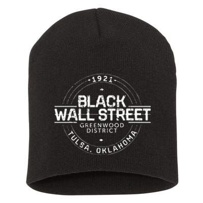 Black Wall Street Greenwood District Tulsa Oklahoma 1921 Short Acrylic Beanie