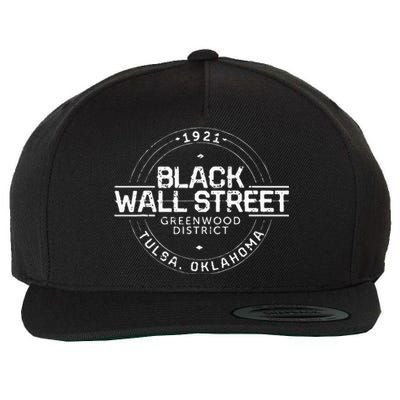 Black Wall Street Greenwood District Tulsa Oklahoma 1921 Wool Snapback Cap