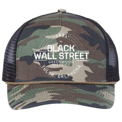 Black Wall Street Greenwood District Tulsa Oklahoma 1921 Retro Rope Trucker Hat Cap