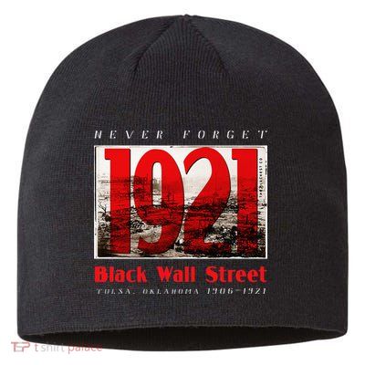 Black Wall Street 1921 Greenwood Tulsa Black History Sustainable Beanie