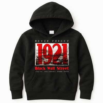 Black Wall Street 1921 Greenwood Tulsa Black History Kids Hoodie