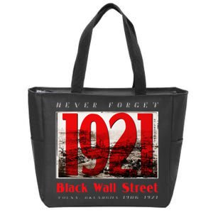 Black Wall Street 1921 Greenwood Tulsa Black History Zip Tote Bag