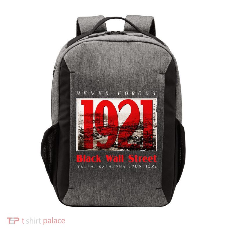 Black Wall Street 1921 Greenwood Tulsa Black History Vector Backpack