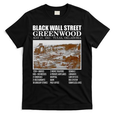 Black Wall Street Vintage History Before And After Photos T-Shirt