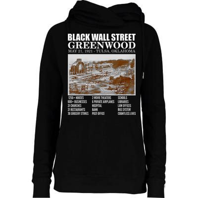 Black Wall Street Vintage History Before And After Photos Womens Funnel Neck Pullover Hood