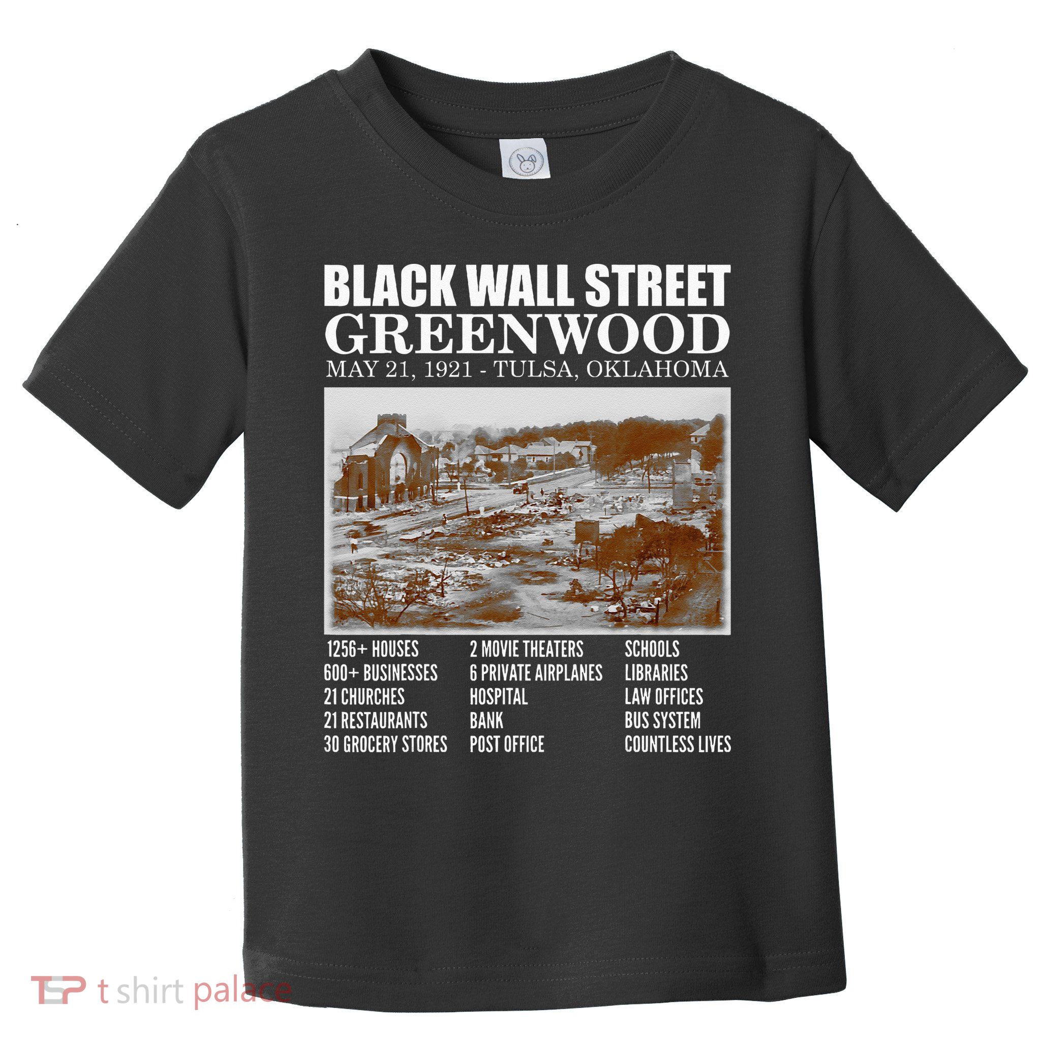 Black Wall Street Vintage History Before And After Photos Toddler T-Shirt