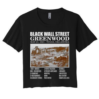 Black Wall Street Vintage History Before And After Photos Crop Top