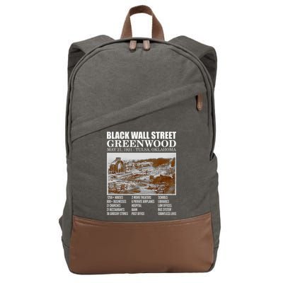 Black Wall Street Vintage History Before And After Photos Cotton Canvas Backpack