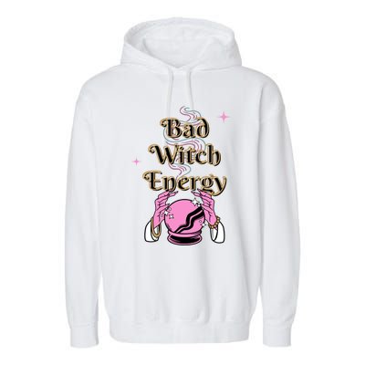 Bad Witch Spooky Halloween Adult Graphic Energy Cool Gift Garment-Dyed Fleece Hoodie