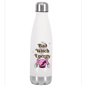 Bad Witch Spooky Halloween Adult Graphic Energy Cool Gift Stainless Steel Insulated Water Bottle