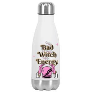 Bad Witch Spooky Halloween Adult Graphic Energy Cool Gift Stainless Steel Insulated Water Bottle