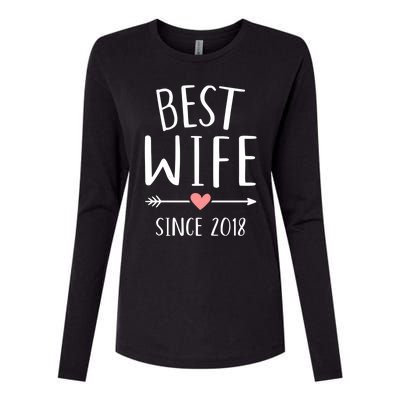 Best Wife Since 2018 4th Wedding Anniversary Gift Womens Cotton Relaxed Long Sleeve T-Shirt