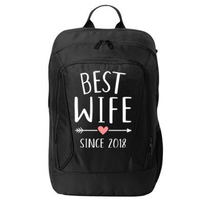 Best Wife Since 2018 4th Wedding Anniversary Gift City Backpack