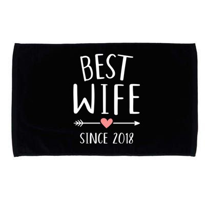 Best Wife Since 2018 4th Wedding Anniversary Gift Microfiber Hand Towel