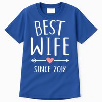 Best Wife Since 2018 4th Wedding Anniversary Gift Tall T-Shirt